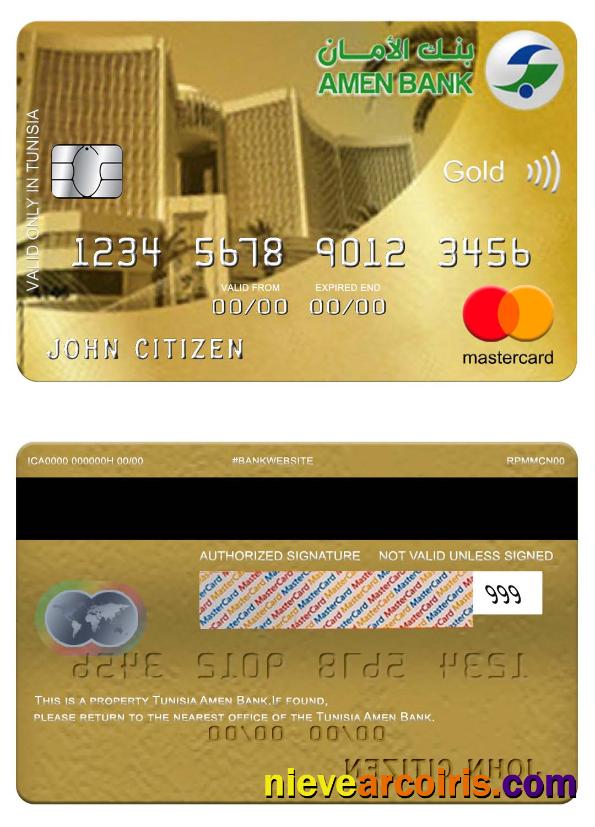 Tunisia Amen Bank mastercard gold